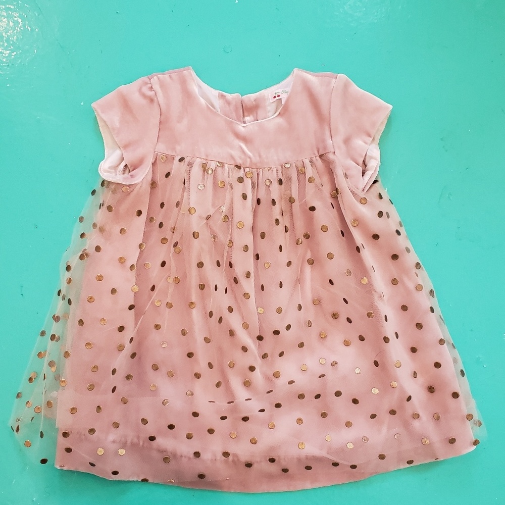 Bonpoint velvet and gold dot dress